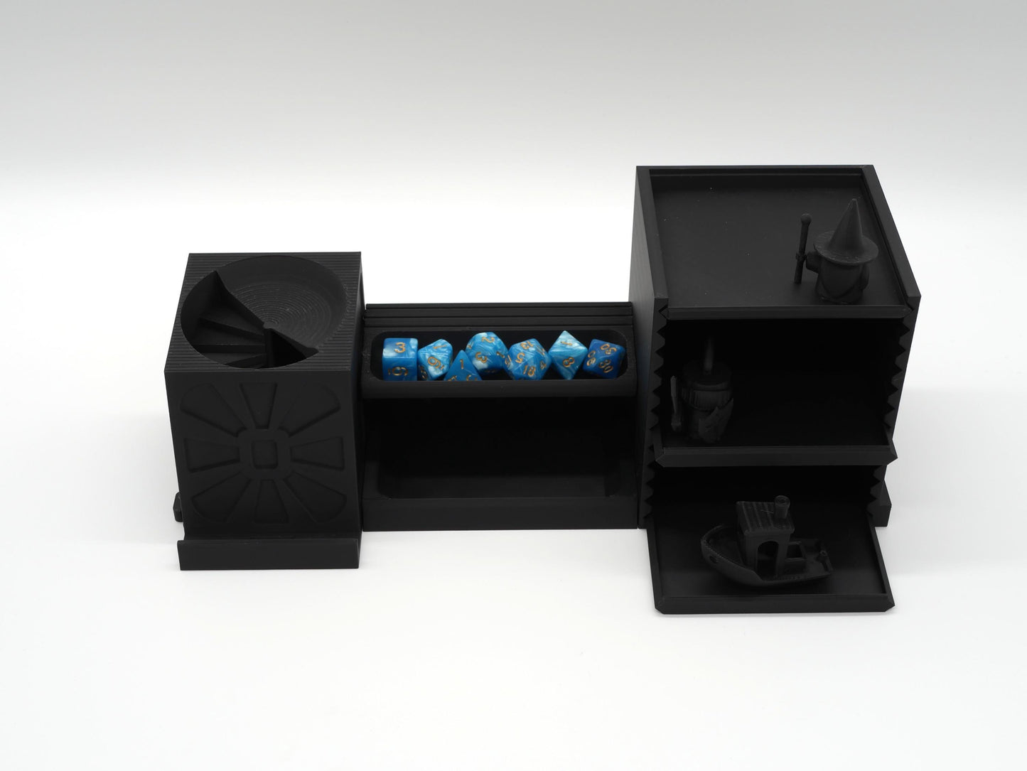 Minifigure Storage Tower Tabletop Game Station Modular Add-On | Dice Tower | Board Game Organizer Tokens and Cards DnD | WyldForm SpaceBar