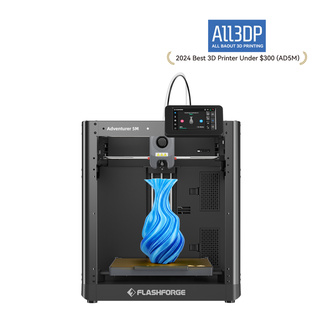 Flashforge Adventurer 5M open-frame CoreXY 3D printer in official product media