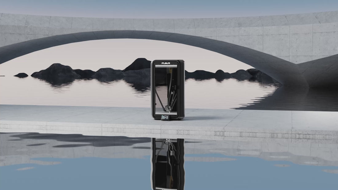 FLSUN T1 Pro enclosed delta 3D printer shown in official product media