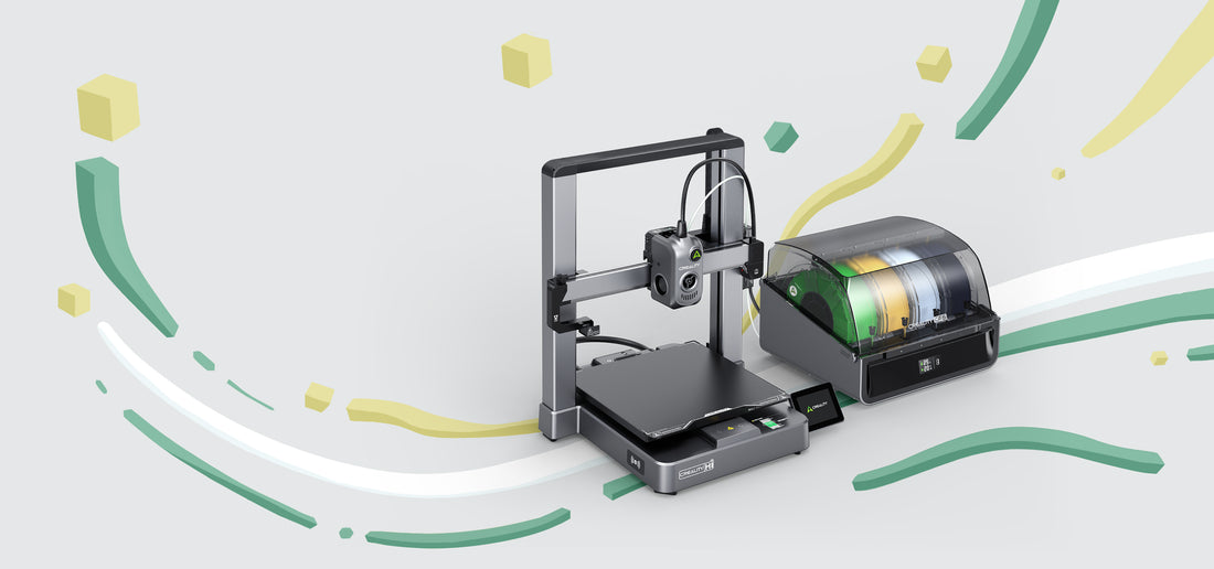 Creality Hi open-frame 3D printer with CFS multicolor system in official product media
