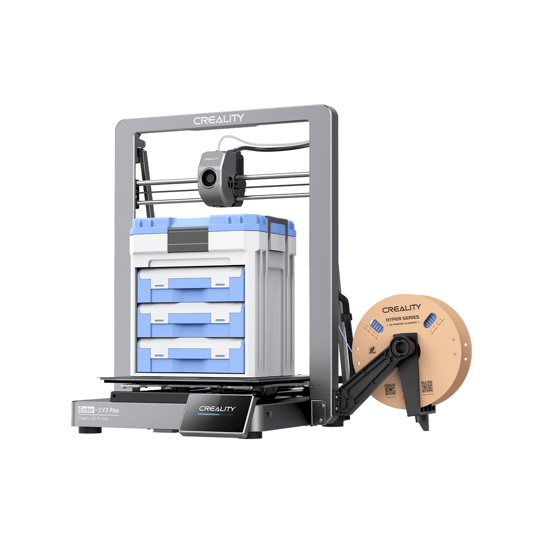 Creality Ender-3 V3 Plus open-frame 3D printer in the official product image