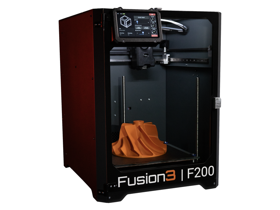 Fusion3 F200 enclosed professional 3D printer in exact-model product media