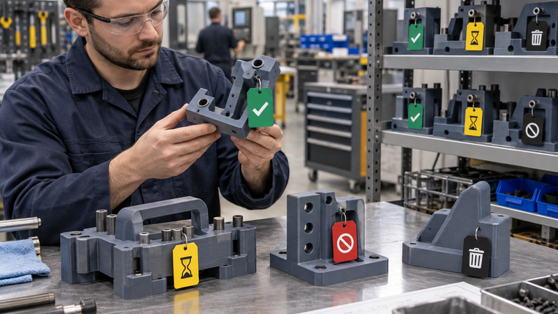 Status Tags for Temporary 3D Printed Production Tooling