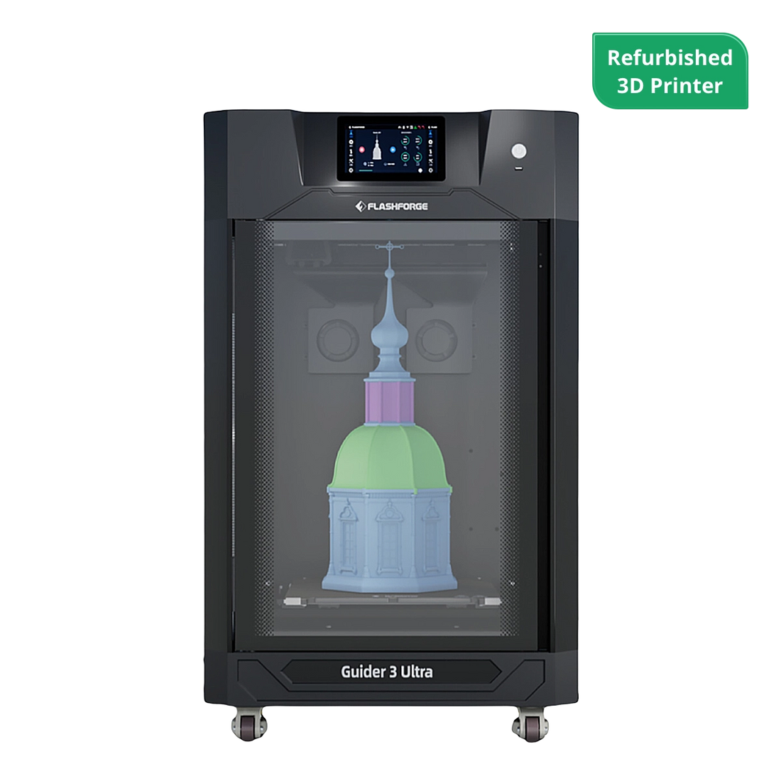 Flashforge Guider 3 Ultra enclosed dual-extrusion 3D printer in the official refurbished product image