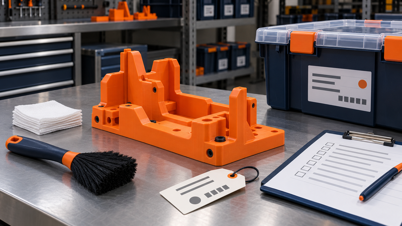 Cleaning Status Before Storing and Reissuing 3D Printed Fixtures