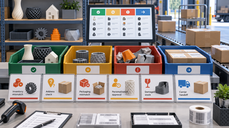 Fulfillment Exception Codes for Multi-SKU Product Catalogs