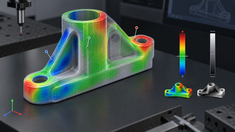 Signed vs Absolute Deviation in 3D Scan Comparison Reports