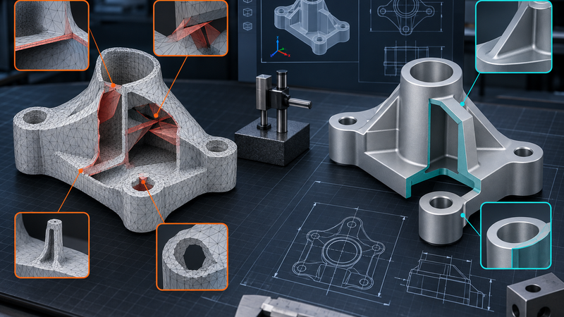 Watertight Mesh vs Manufacturable Solid for Production
