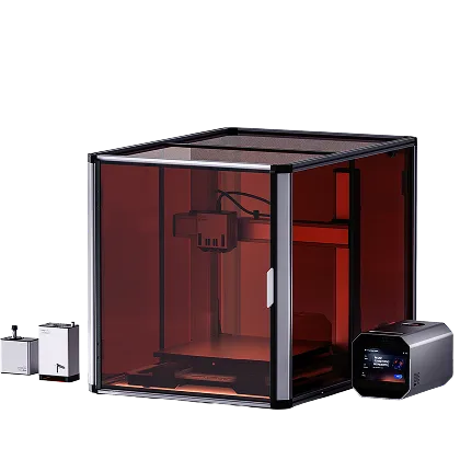 Snapmaker Artisan 3-in-1 fabrication machine inside its official safety enclosure