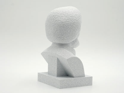 Bob Ross Bust Sculpture – 3D Printed Bust for Office & Library Decor