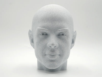 Bald Spock Bust – Minimalist Vulcan Sculpture | 3D Printed Sci-Fi Statue for Office & Library Decor
