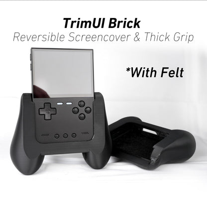 TrimUI Brick Reversible Screen Cover Comfort Grip Felt Screen Protector | Ergonomic Handheld Satisfying Pattern With Felt in Multiple Colors