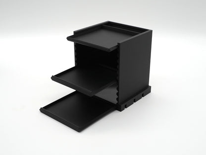 Minifigure Storage Tower Tabletop Game Station Modular Add-On | Dice Tower | Board Game Organizer Tokens and Cards DnD | WyldForm SpaceBar