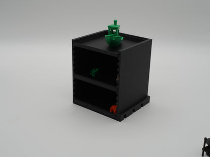 Minifigure Storage Tower Tabletop Game Station Modular Add-On | Dice Tower | Board Game Organizer Tokens and Cards DnD | WyldForm SpaceBar