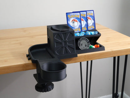 Mug Holder Attachment Tabletop Game Station Modular Add-On | Dice Tower Warhammer| Board Game Organizer Tokens Cards DnD | WyldForm SpaceBar