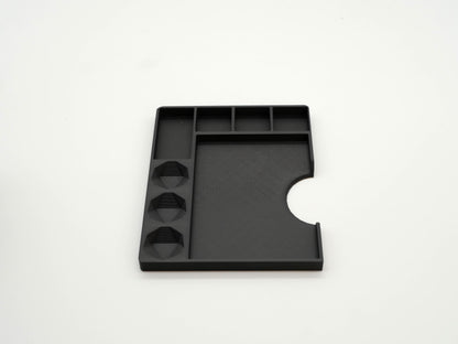 MTG Commander Tray with Dice Holder and Counter Sections | Organize Your Command Center D20 Case Box Sleeved | Magic Gathering The Land Mana