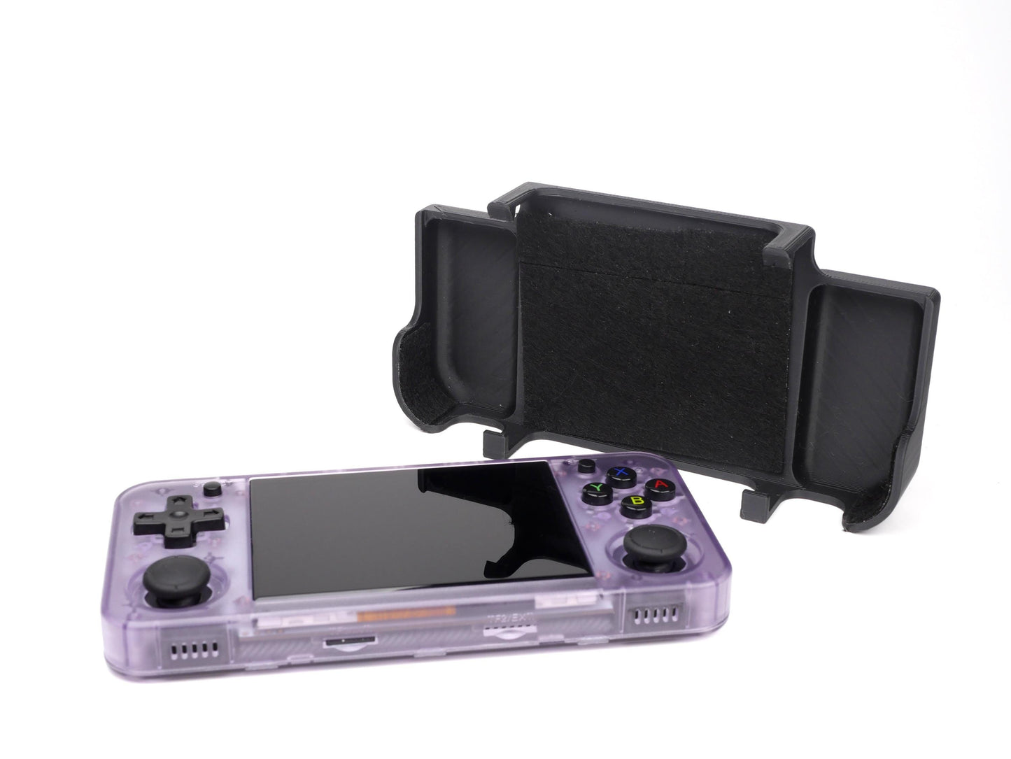 Felt Anbernic RG35XX-H Slim Grip 2-in-1 Reversible Screen Cover Slim Grip Case Felt Wrapped Ergonomic RG35X Handheld 2n1 RG35 Deluxe