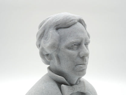 Michael Faraday Life Size Bust – 3D Printed Science Sculpture – Historical Physicist Statue – Unique Science Gift – Home or Classroom Decor