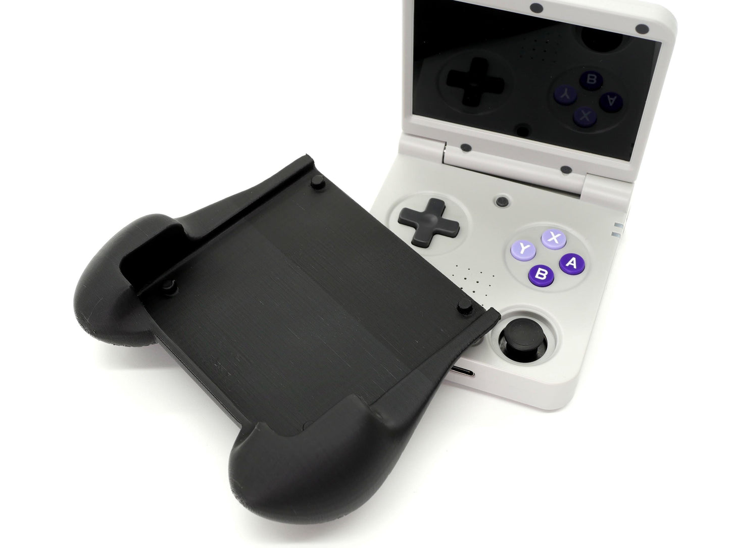 Comfort Grip for Miyoo Flip by JCSFY Textured Handles Black Miyoo Flip Hand Held Thick Color | Slots Into Mobile Gaming Device