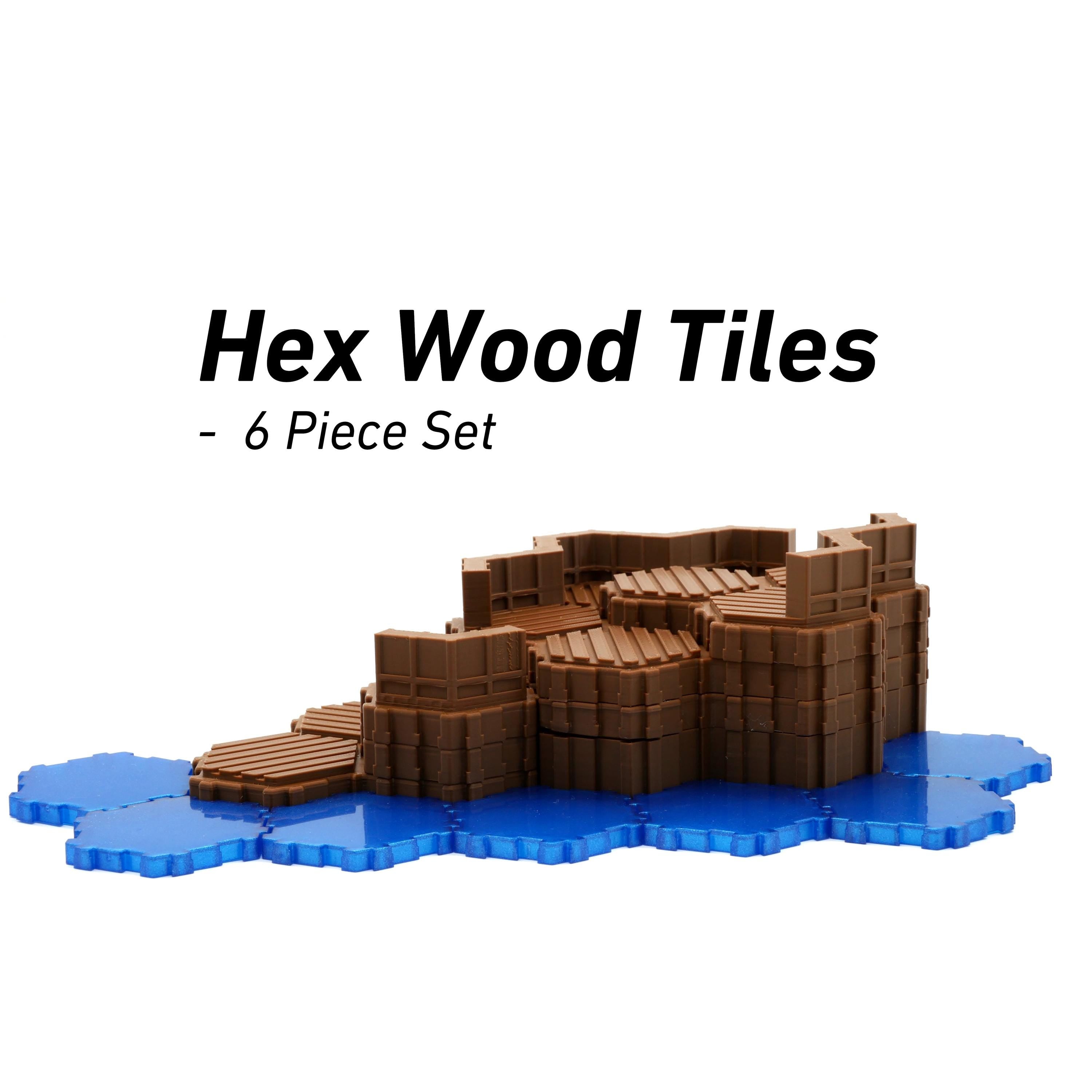 Wood Hexes Hero Scape Land Tiles | Tabletop Terrain Hex Piece | HeroSc ...