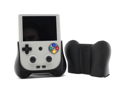 2-n-1 Grip for Anbernic RG406V Reversible Screen Cover Thick Chin Grip Felt Screen Protector Gaming Handheld Protection Fun Textured Pattern