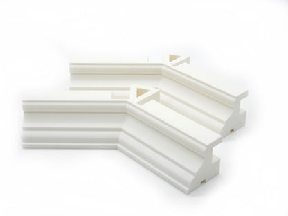 45 Degree Crown Molding Corner Upgrade | Works with JCSFY IKEA Billy Crown Molding | Add Corner Fitment to Top Trim Kit | Shelf Alignment