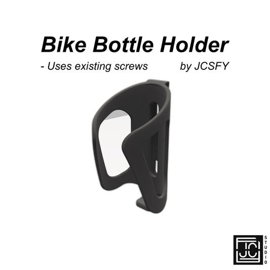 Bike Water Bottle Holder - Black PLA Plastic - Secure Mounting Cage for Cycling Enthusiasts & Outdoor Adventures - JCSFY 3D Printed
