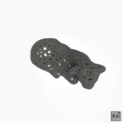 Giraffe Voronoi Figurine - Modern Math Art Decor 3.2 Inches Tall - Wildlife Desk Sculpture - JCSFY 3D Printed