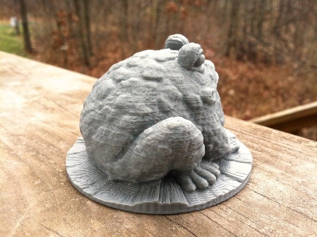 Garden Toad Figurine - Whimsical Outdoor Decor - Realistic Amphibian Sculpture - JCSFY 3D Printed