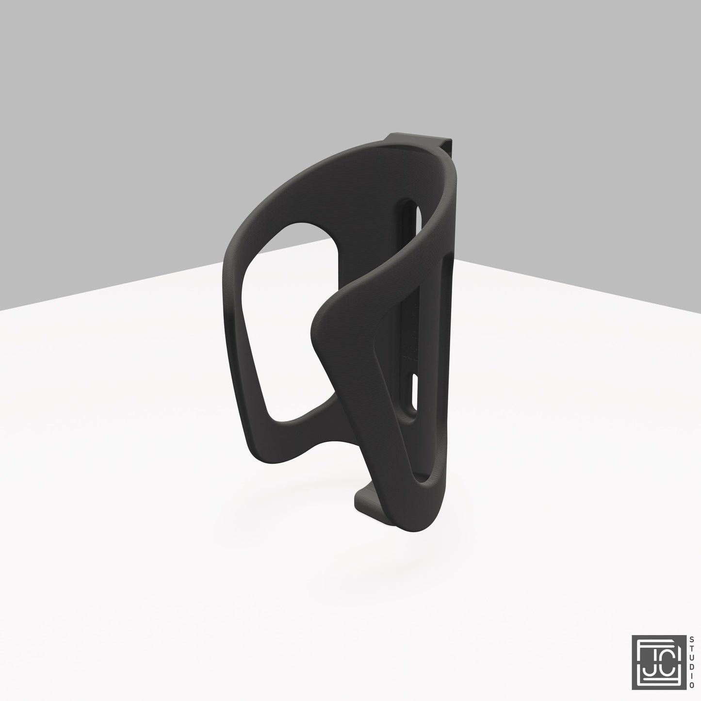 Bike Water Bottle Holder - Black PLA Plastic - Secure Mounting Cage for Cycling Enthusiasts & Outdoor Adventures - JCSFY 3D Printed