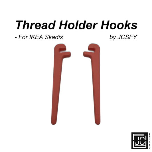 Thread Spool Holder for IKEA Skadis Pack Of 10 - Pegboard Sewing Organizer in Multiple Colors - JCSFY 3D Printed