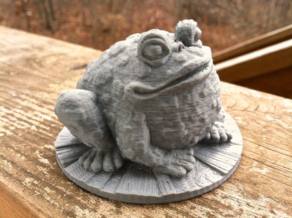 Garden Toad Figurine - Whimsical Outdoor Decor - Realistic Amphibian Sculpture - JCSFY 3D Printed