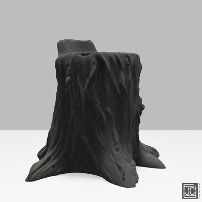 Tree Stump Plant or Pencil Holder - Nature Inspired Desk Organizer - Rustic Wood Design Home Garden Inspired - JCSFY 3D Printed